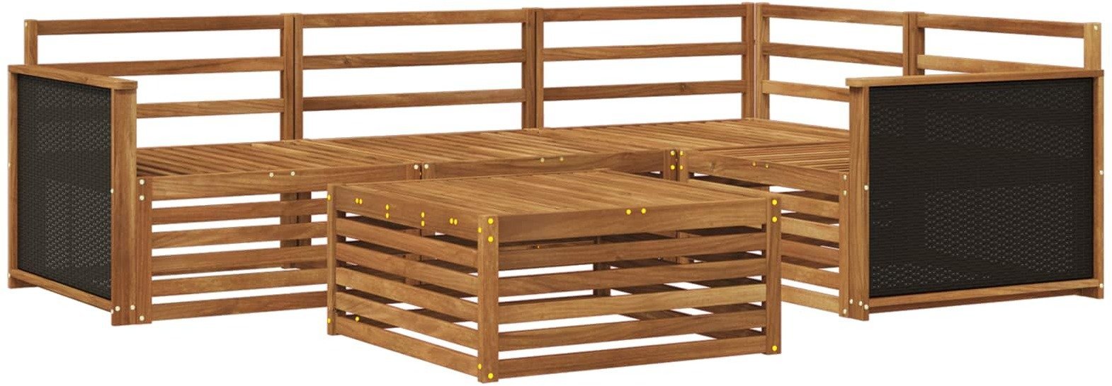 vidaXL Zestaw sof na zewnątrz 5 pcs naturalny 79 x 79 x 37 cm