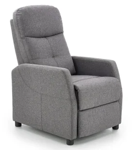 Popielaty rozkładany fotel wypoczynkowy - Erto - Fotele - miniaturka - grafika 1
