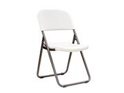 Fotele i krzesła ogrodowe - LIFETIME Półkomercyjne krzesło składane Loop Leg, białe, 56x50x86 cm - miniaturka - grafika 1