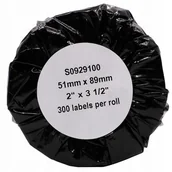 Etykiety samoprzylepne i bloki etykiet - Etykiety papierowe 89x51 wizytówkowe DYMO bez kleju białe na rolce 300 etykiet /S0929100/ - miniaturka - grafika 1