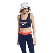 Biustonosze - Reebok Damski biustonosz sportowy CL F VECTOR BRALETTE, niebieski (Vecnav), XS - miniaturka - grafika 1
