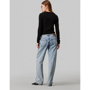 CALVIN KLEIN JEANS Bluzka | Slim Fit - Bluzki damskie - miniaturka - grafika 1