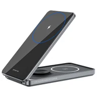 Ładowarki do telefonów - Ładowarka bezprzewodowa Proove Metal Edge 3w1 Szara - miniaturka - grafika 1