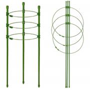 Kratki i pergole - Podpora pierścieniowa 60 cm do roślin, kwiatów zielona - miniaturka - grafika 1