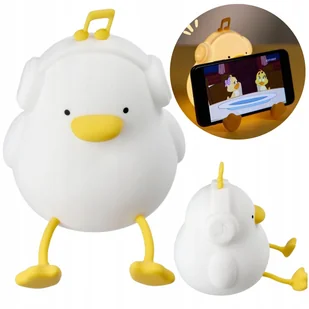 Lampka nocna KACZKA miękki silikon ABS dotykowa ciepłe światło lampa dla dzieci - Lampy stojące - miniaturka - grafika 1
