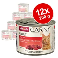 Mokra karma dla kotów - Korzystny pakiet Animonda Carny Adult, 12 x 200 g - Indyk i wątróbki kurze - miniaturka - grafika 1