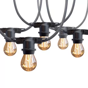 Girlanda ogrodowa BLOOM 20m 20xE27 ozdobna łańcuch DEKORACYJNY czarna - Lampy ogrodowe - miniaturka - grafika 1