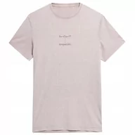 Koszulki męskie - 4F Koszulka Męska Ttshm296 Beż Rozmiar M - miniaturka - grafika 1