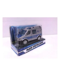 Mini Van Policja 8cm w pud. p24 HIPO - Samochody i pojazdy dla dzieci - miniaturka - grafika 1