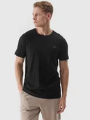 Koszulki męskie - T-shirt męski 100% bawełna 4F 4FWMM00TTSHM2256-20S Czarny - miniaturka - grafika 1