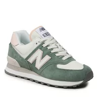 Sneakersy damskie - Sneakersy New Balance WL574AJ2 Zielony - miniaturka - grafika 1