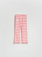 Spodnie i spodenki dla dziewczynek - Reserved - Prążkowane spodnie w paski - wielobarwny - miniaturka - grafika 1