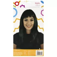 Dodatki do strojów karnawałowych - Peruka długowłosa czarna - miniaturka - grafika 1