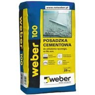 Zaprawy budowlane - Posadzka cementowa weber 100 25 kg WEBER - miniaturka - grafika 1