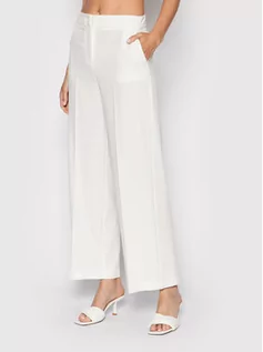 Spodnie damskie - Imperial Spodnie materiałowe P3J0DEM Biały Regular Fit - grafika 1