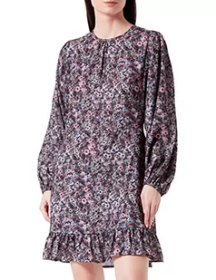 Replay Damska sukienka W9784, 010 szara/wielokolorowa, XL - Sukienki - miniaturka - grafika 1