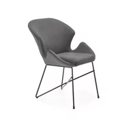 Krzesła - Krzesło Metalowe K-458 Czarny / Popiel Halmar - miniaturka - grafika 1