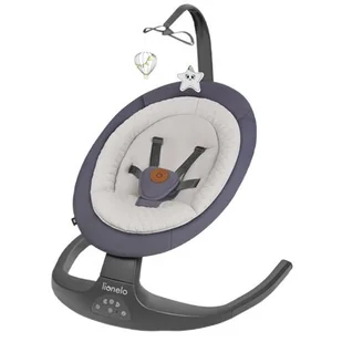 LIONELO Ralf 2w1 bujaczek i leżak dla dzieci, pilot, 12 melodii, dwa kierunki bujania, 5 prędkości bujania, blokada, regulacja oparcia, timer, cicha praca (Jasny Szary) - Skoczki dla dzieci - miniaturka - grafika 1