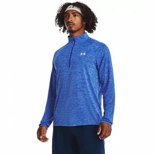 Bluzy sportowe męskie - Męska bluza treningowa Under Armour Tech 2.0 1/2 Zip - niebieska - UNDER ARMOUR - grafika 1