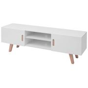 Szafki RTV - vidaXL Szafka pod TV, MDF, 150x46,5x48,5 cm biała - miniaturka - grafika 1