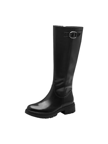 Tamaris Damskie Comfort Long Boot Flat 8-85601-43 modne kozaki, czarny, 39 EU Weit