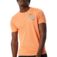 Koszulki sportowe męskie - Koszulka New Balance MT21277VO2 - pomarańczowa - miniaturka - grafika 1