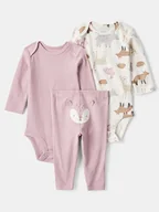 Body dla niemowląt - carter's 3-częściowy zestaw w kolorze jasnoróżowo-kremowym - miniaturka - grafika 1