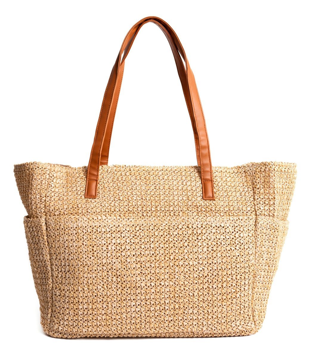 Torebka Koszyk Pleciona Damska Słomkowa Plażowa Miejska Pojemna Na Lato