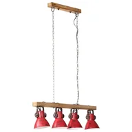 Lampy sufitowe - Lampa Sufitowa, 25 W, Postarzany Czerwony, 90X24X111 Cm, E27 Lumarko! - miniaturka - grafika 1