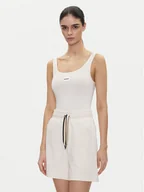 Koszulki i topy damskie - HUGO Top Vest Red Label 50469665 Écru Slim Fit - miniaturka - grafika 1