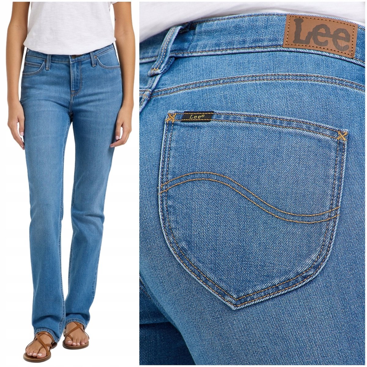 Lee MARION STRAIGHT Currents DżINS proste damskie spodnie jeansowe W29 L31