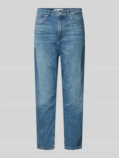 Jeansy o kroju relaxed fit z wysokim stanem i detalami z efektem znoszenia model ‘SOFO’ - Spodnie damskie - miniaturka - grafika 1