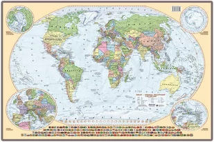 EkoGraf, Świat mapa ścienna polityczna na podkładzie do wpinania - pinboard, 1:60 000 000 - Mapy i plansze edukacyjne - miniaturka - grafika 1