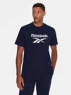 Koszulki męskie - Reebok T-Shirt RK25141CCM Granatowy Regular Fit - miniaturka - grafika 1