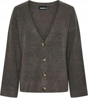 Swetry damskie - PIECES SWETER DAMSKI BRĄZOWY WZÓR MELANŻ M XQA - miniaturka - grafika 1