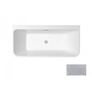 Besco WA-150-VRSR VARYA GLAM SREBRNA Wanna wolnostojąca przyścienna syfon z przelewem chrom 150x75 - Wanny - miniaturka - grafika 2