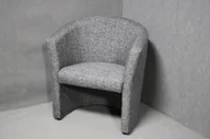 Fotele - Fotel Ben Tapicerowany Popielaty 70X60X75 Cm  B 2151 - miniaturka - grafika 1