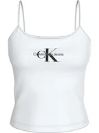 Koszulki i topy damskie - Calvin Klein Top w kolorze białym - miniaturka - grafika 1