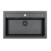 Zlewozmywaki - Zlewozmywak ALVEUS Atrox 40 1148163 Czarny - miniaturka - grafika 1