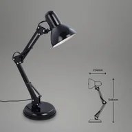 Lampy stojące - Briloner Lampa biurkowa Pixa, regulowana, E14, czarna - miniaturka - grafika 1