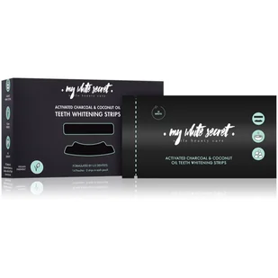 My White Secret My White Secret Charcoal and Coconut Oil paski wybielające do zębów 14 szt - Wybielanie zębów - miniaturka - grafika 1