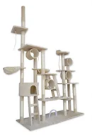Drapaki dla kotów - Olbrzymi drapak dla kota Plac Zabaw drzewko z legowiskiem XXL 250 cm wysoki - miniaturka - grafika 1