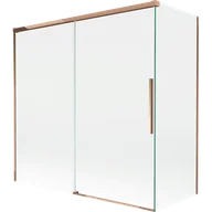 Parawany nawannowe - Mexen Rox parawan nawannowy 2-skrzydłowy rozsuwany 160 + 80 x 150 cm, transparent, różowe złoto - 8C9-160-080-60-00 - miniaturka - grafika 1