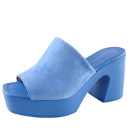 Klapki i japonki damskie - Klapki damskie na platformie UNISA CYANUS skóra - miniaturka - grafika 1