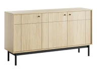 Inne meble do salonu - Komoda Japandi K154 Czarny / Dąb Linea - miniaturka - grafika 1
