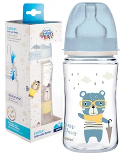CANPOL BABIES BUTELKA SZEROKA ANTYKOLKOWA 240ml BONJOUR 3+ - Butelki dla niemowląt - miniaturka - grafika 1