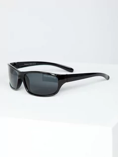 Okulary przeciwsłoneczne - Czarne okulary przeciwsłoneczne Denley PLS12 - grafika 1