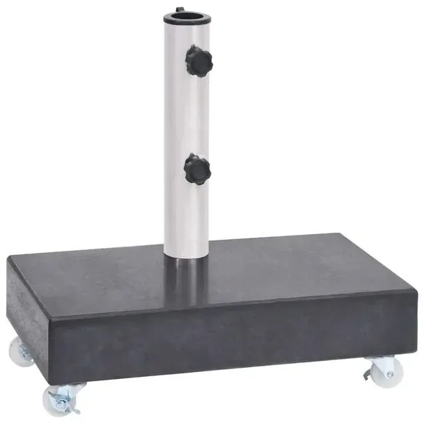 vidaXL Stojak pod parasol, czarny, 45x25x8 cm, granitowy