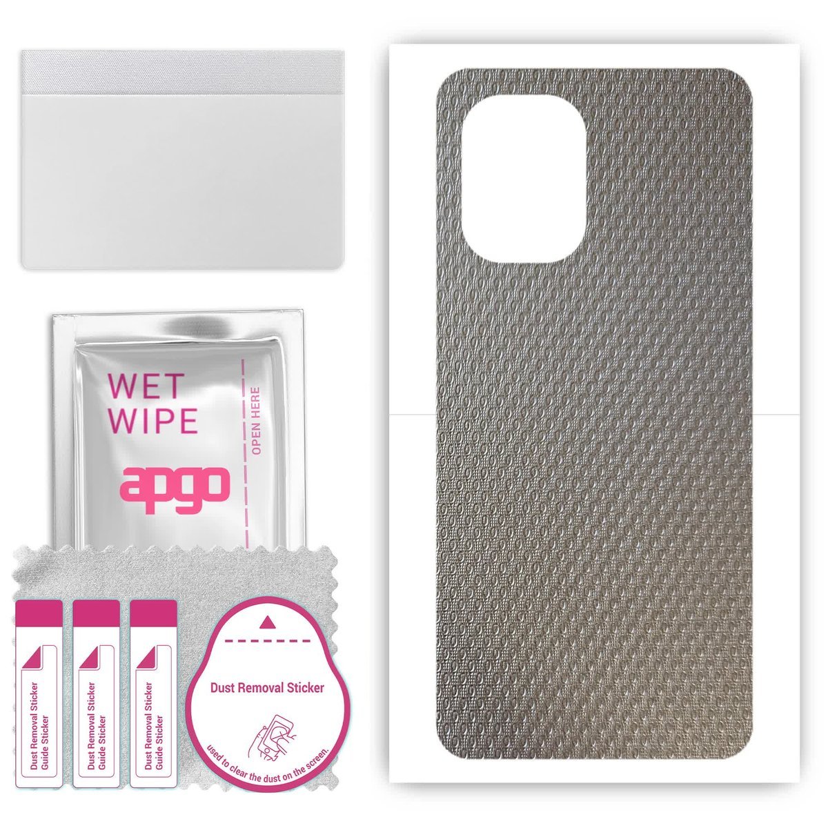 Folia naklejka skórka strukturalna na TYŁ do HTC WildFire E Plus - Aluminium krople - apgo SKINS