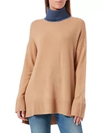 Swetry damskie - TOM TAILOR Damski sweter z golfem 1032619, 30263 - Soft Light Camel Melange, 3XL - miniaturka - grafika 1